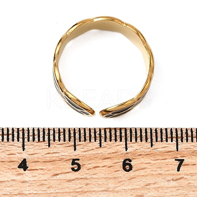 304 Stainless Steel Enamel Cuff Rings LS-RJEW-S650-05G-1