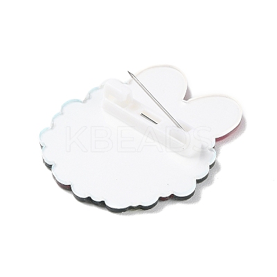 Christmas Theme Acrylic Badges LS-JEWB-B010-06-1