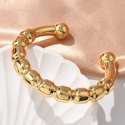 304 Stainless Steel Cuff Bangles BJEW-S161-01G-1