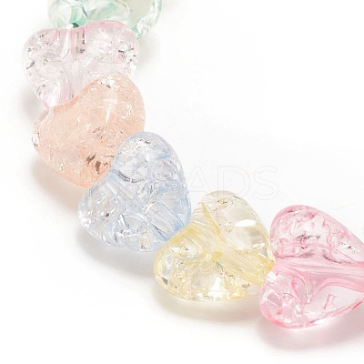Candy Color Acrylic Heart Beaded Stretch Bracelet for Kids BJEW-JB08241-1