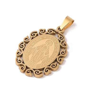PVD Vacuum Plating 304 Stainless Steel Pendants STAS-M068-11B-G-1
