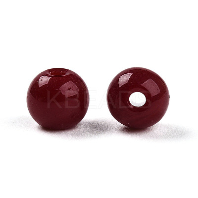 Opaque Solid Color Glass Beads GLAA-N007-6mm-A04-1