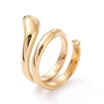 Ion Plating(IP) 304 Stainless Steel Finger Rings RJEW-E157-24G-1