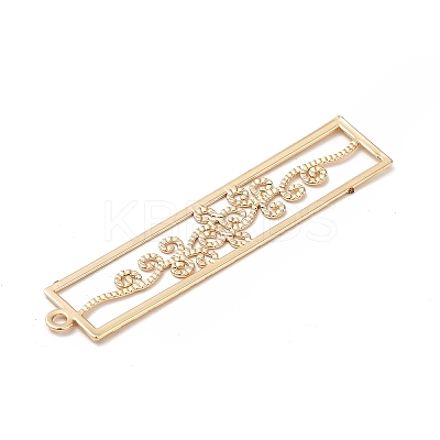Rack Plating Brass Filigree Pendants KKC-K001-17KCG-1