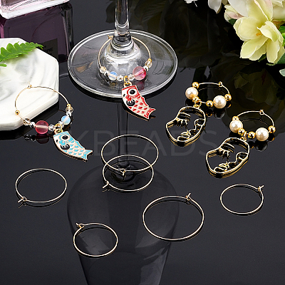 Brass Wine Glass Charms Rings KK-PH0001-43G-NF-1