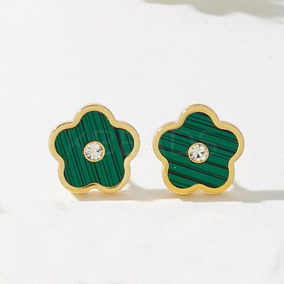 Valentine's Day Flower 201 Stainless Steel Stud Earrings LS-VA2505-4-1