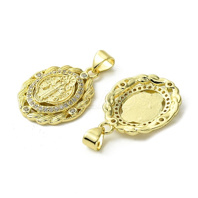 Brass Micro Pave Cubic Zirconia Pendants KK-H472-53I-G-1