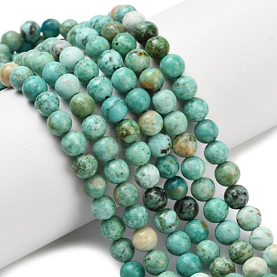 Natural Peruvian Turquoise(Jasper) Beads Strands G-L642-B08-6mm-1
