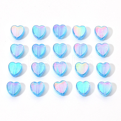 100Pcs Eco-Friendly Transparent Acrylic Beads TACR-YW0001-07F-1