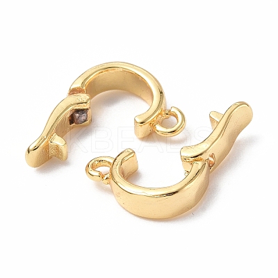 Brass Fold Over Clasps X-KK-P223-25G-1