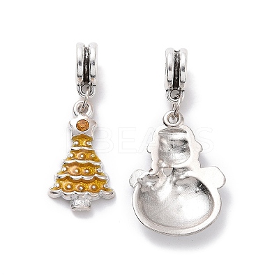 Tibetan Style Alloy European Dangle Charms PALLOY-JF00305-1
