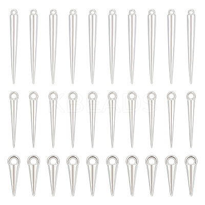 240Pcs 3 Styles CCB Plastic Pendants KY-UN0001-04-1