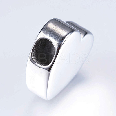Tarnish Resistant 304 Stainless Steel European Beads STAS-I072-074P-1