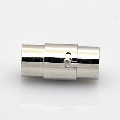 Tarnish Resistant Column 304 Stainless Steel Locking Tube Magnetic Clasps STAS-N014-25-5mm-1