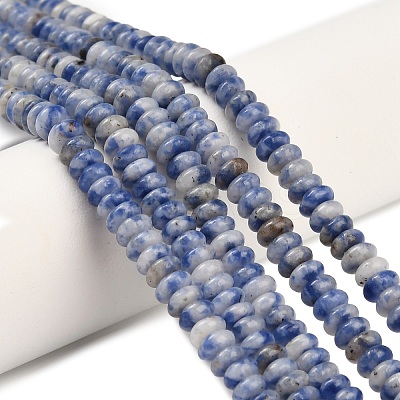 Natural Blue Spot Jasper Beads Strands G-Z110-B14-2x4mm-1