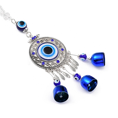 Evil Eye Alloy Lampwork Pendant Decorations LS-HJEW-M005-02E-AS-1