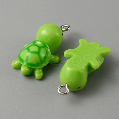 Opaque Resin Pendants RESI-WH0021-71B-1