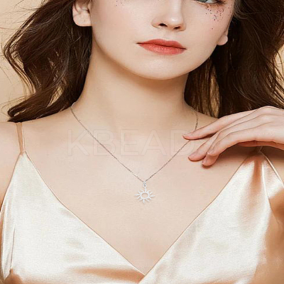 8Pcs 2 Colors 201 Stainless Steel Solar Eclipse Pendants STAS-LP0004-66-1