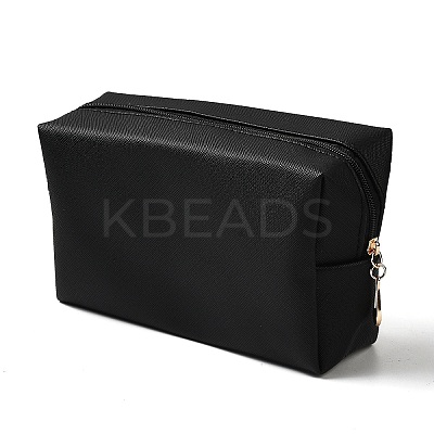 Rectangle PU Leather Cosmetic Storage Zipper Bag AJEW-K039-01C-1