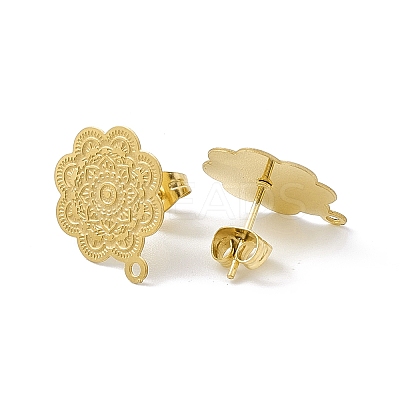 304 Stainless Steel Stud Earrings Finding STAS-C061-09G-1
