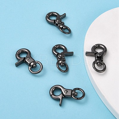 Zinc Alloy Swivel Lobster Claw Clasps PALLOY-WH0006-02A-1