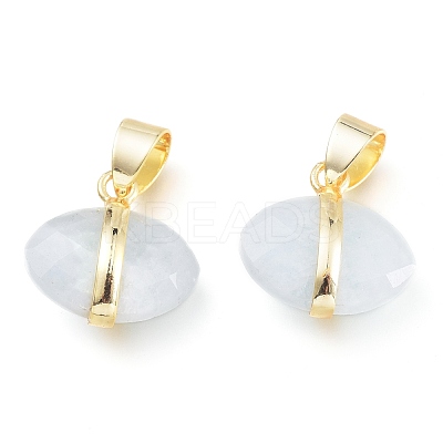 Natural Aquamarine Charms G-L528-18G-1