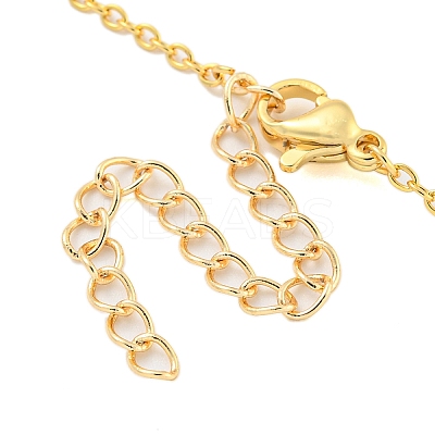 Brass Micro Pave Clear Cubic Zirconia Pendant Necklaces LS-NJEW-M220-01B-G-1