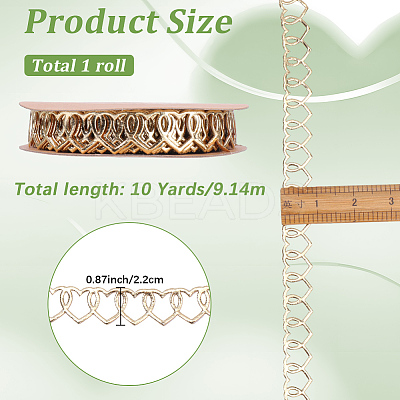 Polyester Heart Ribbon DIY-WH20048-086D-1