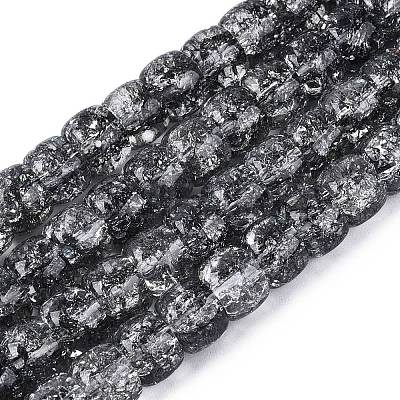 Crackle Transparent Glass Beads Strands GLAA-N069-03A-01-1
