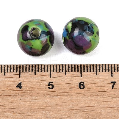 Glazed Porcelain Beads PORC-Q167-12mm-06-1