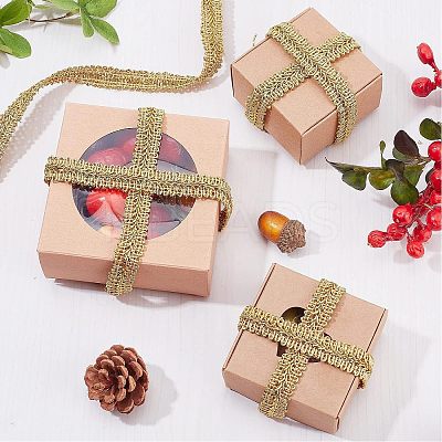 Metallic Centipede Braid Lace Trimming OCOR-WH0058-02G-1