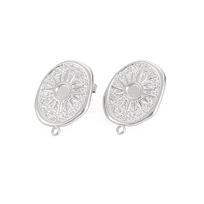 304 Stainless Steel Stud Earring Findings STAS-N097-237P-1