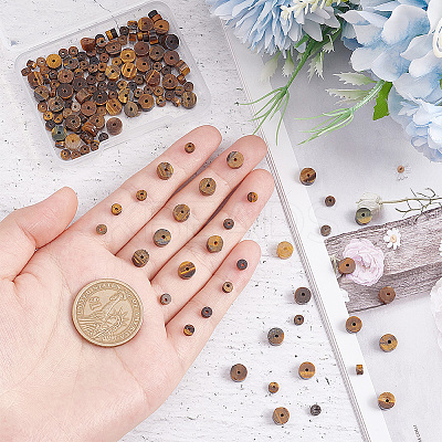 147Pcs Sizes Natural Tiger Eye Beads G-AR0005-05-1