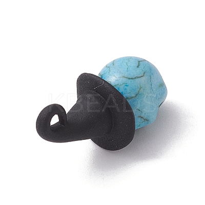 Synthetic Turquoise Dyed Pendants X1-PALLOY-TA00114-1