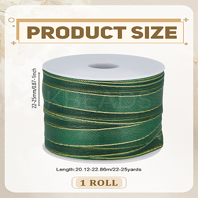 22~25 Yards Solid Color Organza Ribbons SRIB-LP0001-10E-1