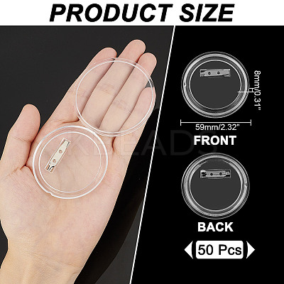 Acrylic Button Pin Badge TACR-WH0021-14B-1