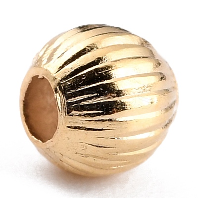 Long-Lasting Plated Brass Beads KK-O133-001B-G-1