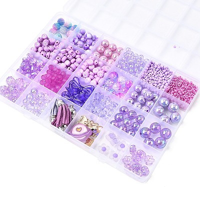 DIY Pink & Blue & Lavender Series Bracelets Making Kit DIY-FS0008-33-1