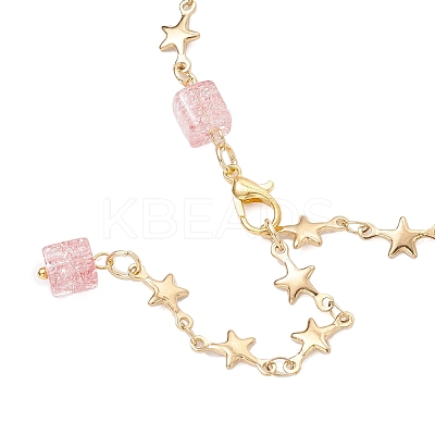 6Pcs 6 Colors 304 Stainless Steel Star Link Bracelets for Women BJEW-JB12385-1