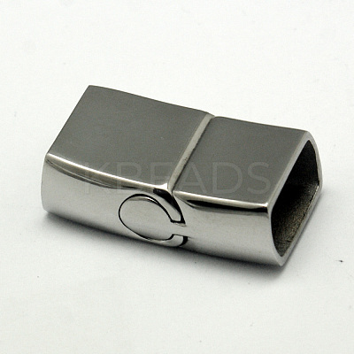 Tarnish Resistant 304 Stainless Steel Magnetic Clasps with Glue-in Ends STAS-I011-12-1