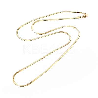 Ion Plating(IP) 304 Stainless Steel Herringbone Chain Necklace for Men Women NJEW-E076-04A-G-1