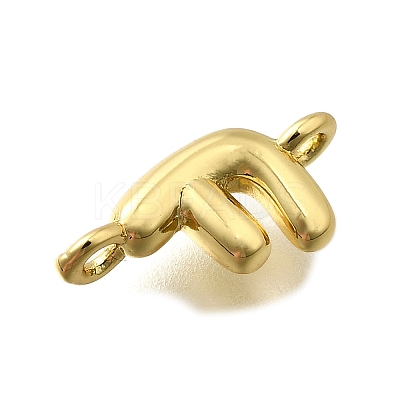 Brass Connector Charms KK-P295-01G-F-1