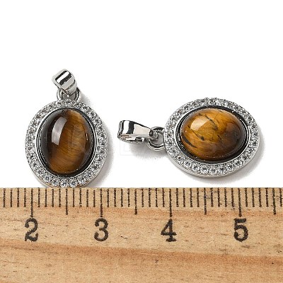 Natural Tiger Eye Pendants KK-R210-24P-1