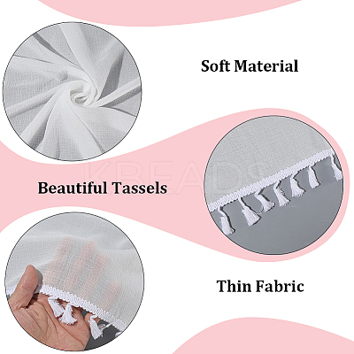 Polycotton Chiffon Skirt Accessories AJEW-WH20077-044C-1
