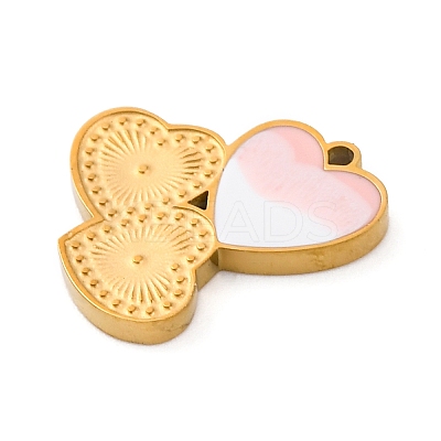 304 Stainless Steel Enamel Pendants STAS-Q338-03G-1