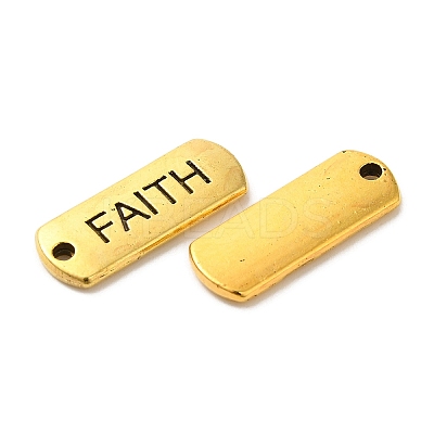 Tibetan Style Alloy Rectangle with Word Faith Pendants TIBEP-Q043-058AG-RS-1