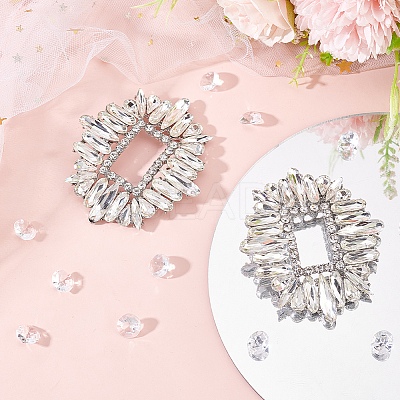 Alloy Crystal Rhinestone Shoe Decoration DIY-FG0003-75-1
