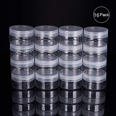 Plastic Bead Storage Tubes with Screw Top White Lid CON-BC0003-12-1