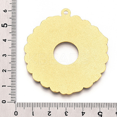 Rack Plating Alloy Enamel Big Pendants ENAM-N056-394A-G-1
