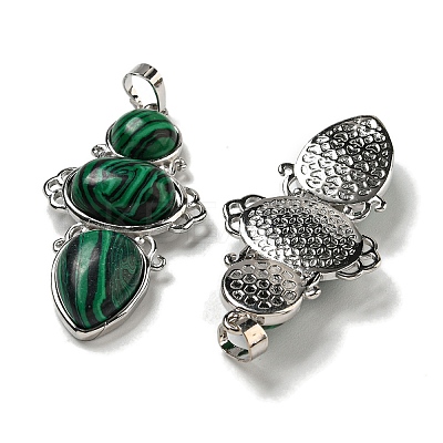 Synthetic Malachite Pendants G-Q158-04J-1